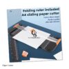A4 Paper Cutter 12 inch Titanium Paper Trimmer Scrapbooking Tool with Automatic Security Safeguard and Side Ruler for Craft Paper, Black