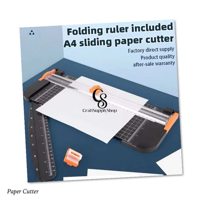 A4 Paper Cutter 12 inch Titanium Paper Trimmer Scrapbooking Tool with Automatic Security Safeguard and Side Ruler for Craft Paper, Black