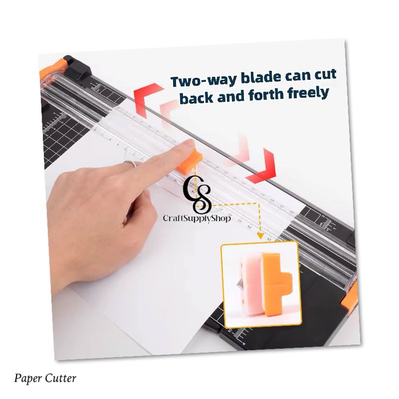 A4 Paper Cutter 12 inch Titanium Paper Trimmer Scrapbooking Tool with Automatic Security Safeguard and Side Ruler for Craft Paper, Black