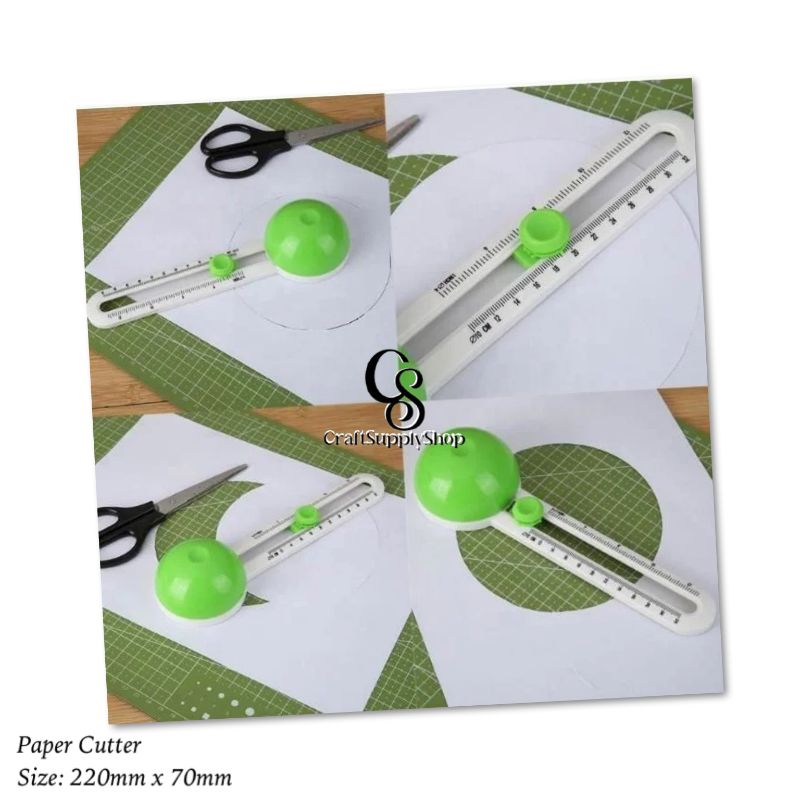 2 Extra blades CraftSupplyShop Manual Round Paper Cutter & Compass Circle Cutting Tool - Blade for DIY Crafting, Scrapbooking, Patchwork, Card Making - Portable Circle Cutter for Paper, Kraft Board, Photo Paper