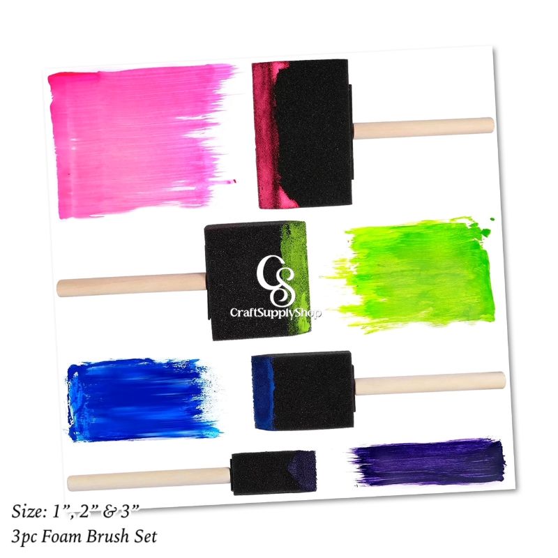 Foam Brush Set (1) Foam Brush Set