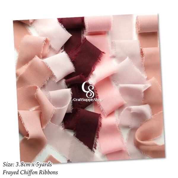 Frayed Chiffon Silk Cotton Ribbon