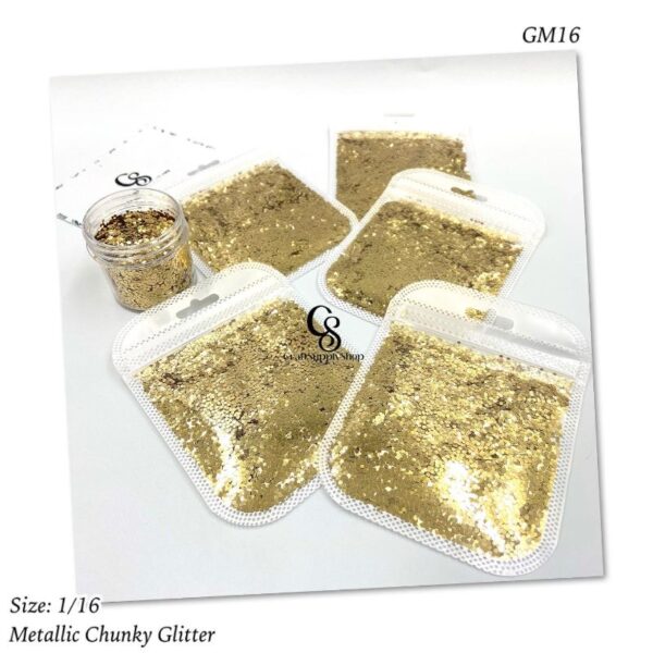 GM16 Gold metallic chunky glitter