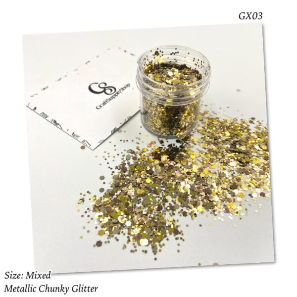 GX03 Gold metallic chunky glitter