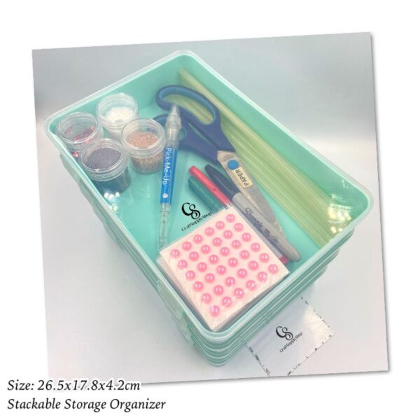 Green Stackable Storage Case Organizer