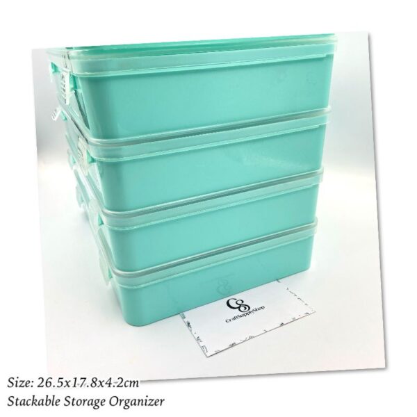 Green Stackable Storage Case Organizer