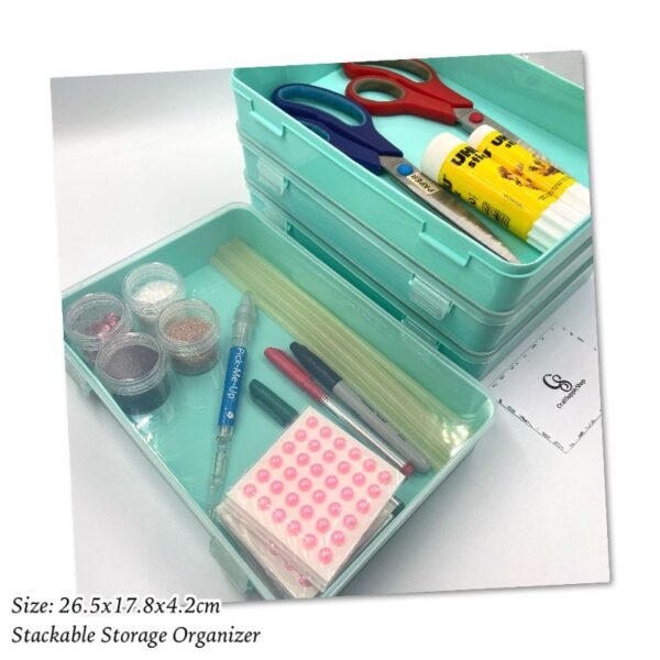 Green Stackable Storage Case Organizer