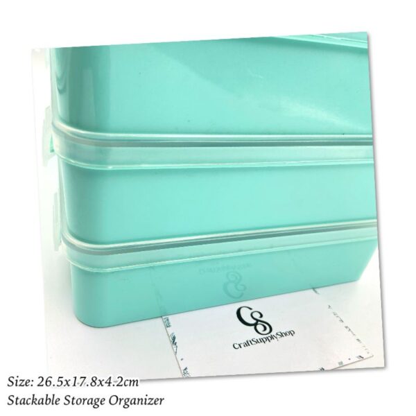 Green Stackable Storage Case Organizer