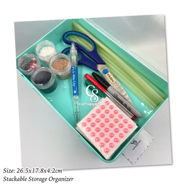 Green Stackable Storage Case Organizer