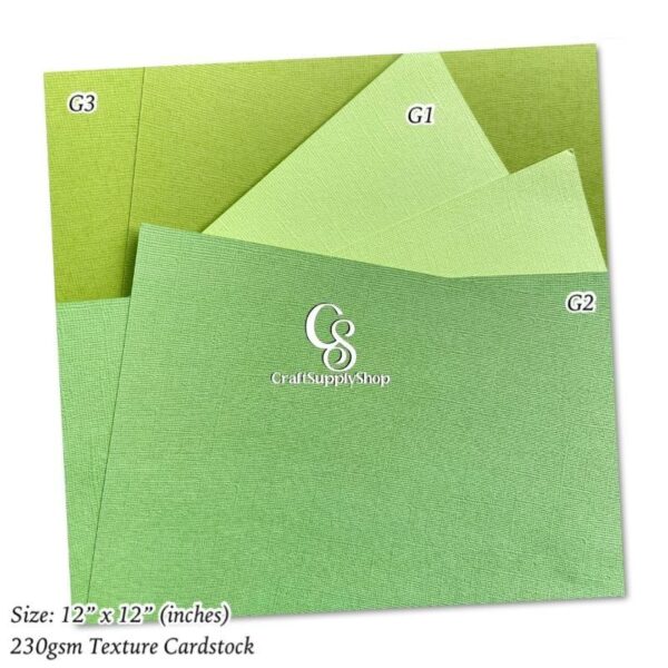 230gsm Green Textured cardstock