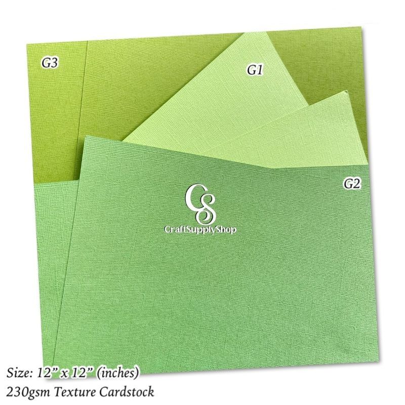 Green textured cardstock 230gsm (2) 230gsm Green Textured cardstock