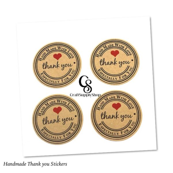 Handmade Thank you stickers