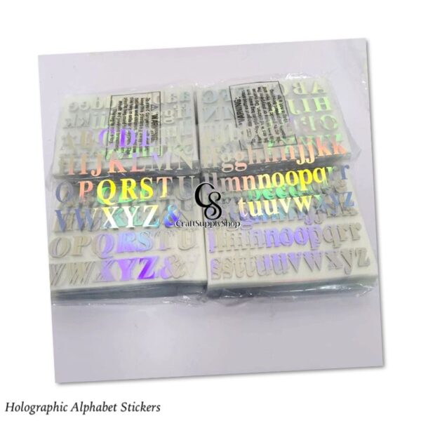 Holographic Vinyl Alphabet Stickers