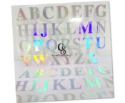 Holographic Vinyl Alphabet Stickers