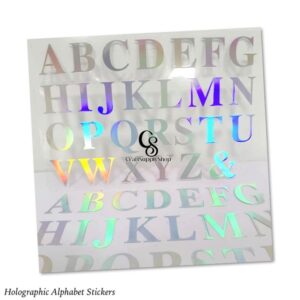 Holographic Vinyl Alphabet Stickers