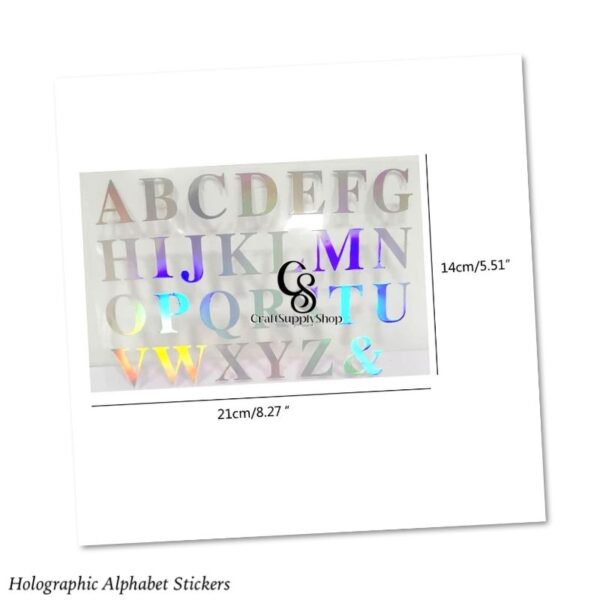 Holographic Vinyl Alphabet Stickers