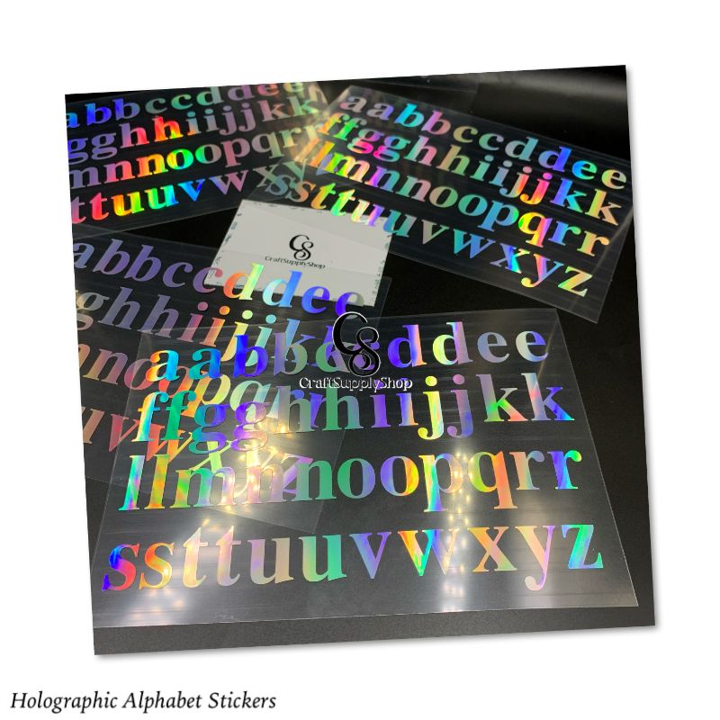 Holographic Vinyl Alphabet Stickers CraftSupplyHQ