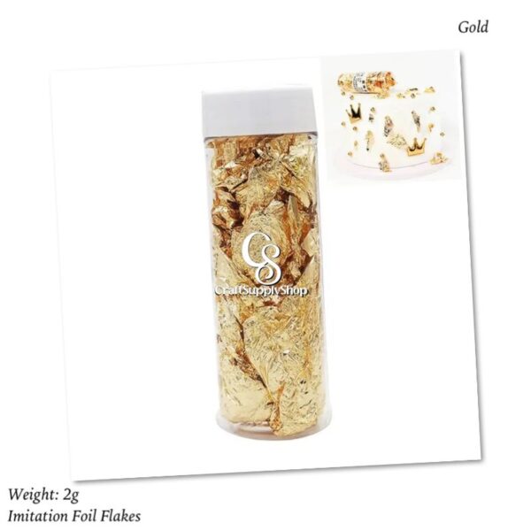 Imitation Foil Flakes - Gold Silver Rosegold