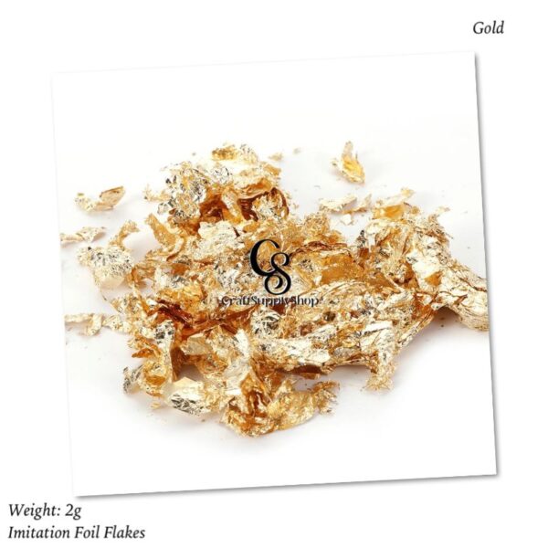 Imitation Foil Flakes - Gold Silver Rosegold