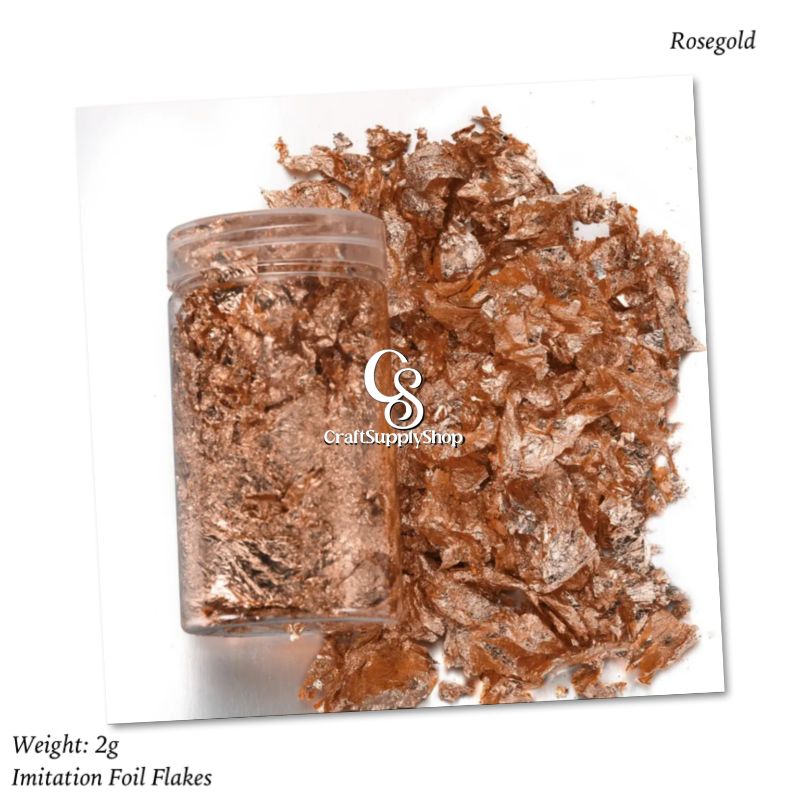 Imitation Foil Flakes – Gold Silver Rosegold (3) Imitation Foil Flakes - Gold Silver Rosegold