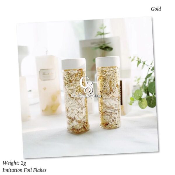 Imitation Foil Flakes - Gold Silver Rosegold