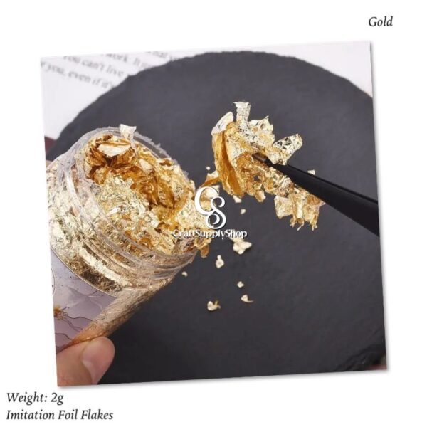 Imitation Foil Flakes - Gold Silver Rosegold