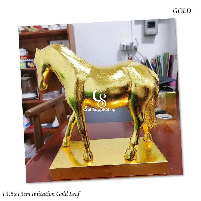 Imitation Gold leaf 13.5cm x 13cm (7) Imitation Gold leaf 13.5cm x 13cm
