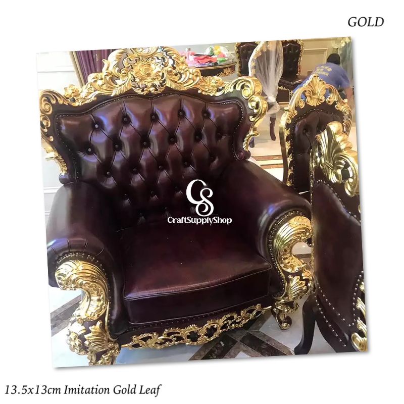 Imitation Gold leaf 13.5cm x 13cm (9) Imitation Gold leaf 13.5cm x 13cm