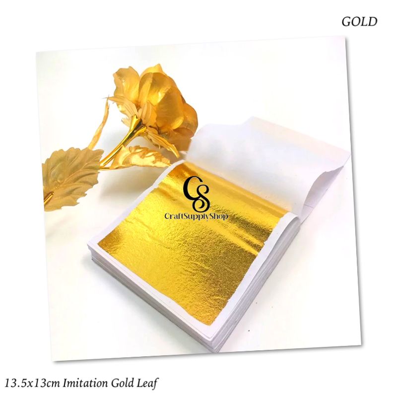 Imitation Gold leaf 13.5cm x 13cm Imitation Gold leaf 13.5cm x 13cm