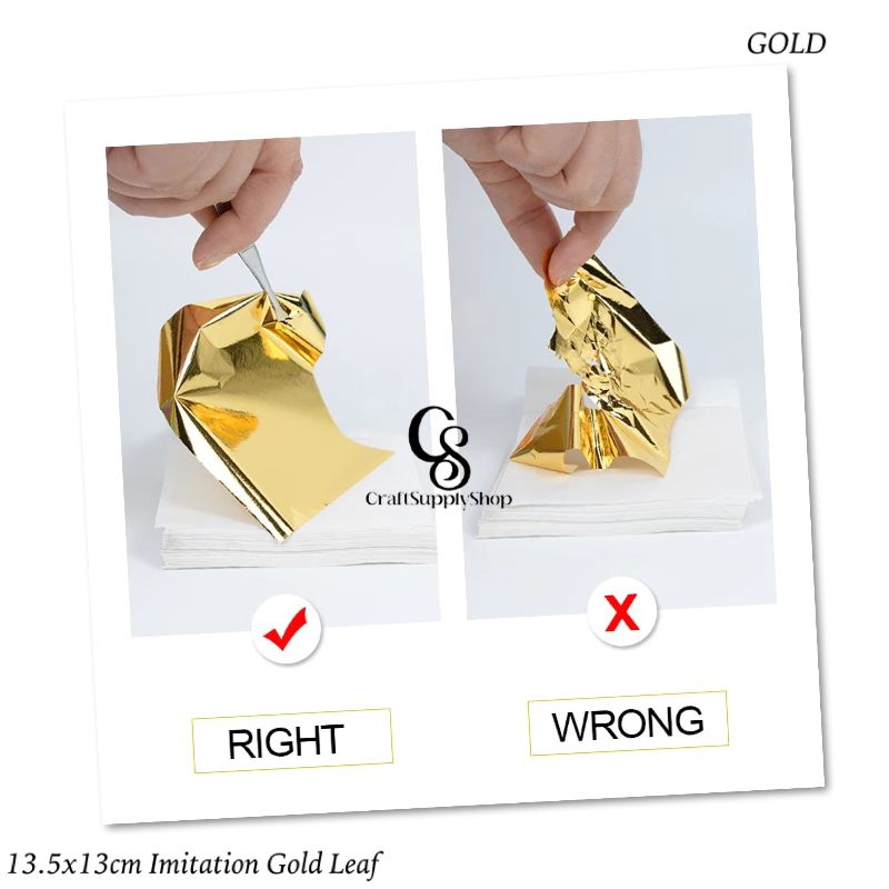 Imitation Gold leaf gliding sheet (9) Imitation Gold leaf 13.5cm x 13cm