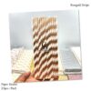 Metallic Rosegold Stripe Paper Straws