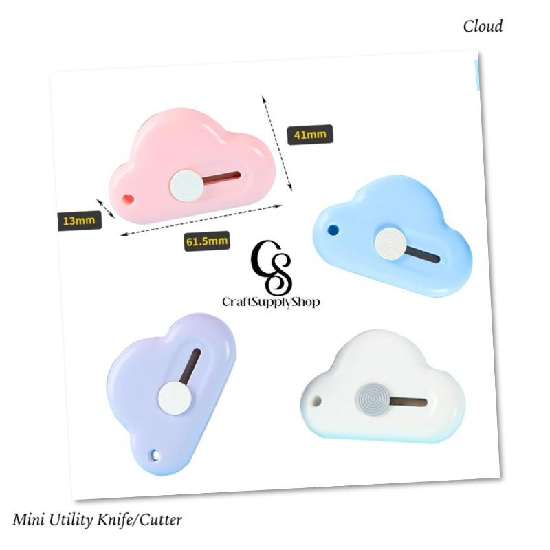 Mini Utility Knife - Cloud Shape (6) Mini Utility Knife - Cloud Shape