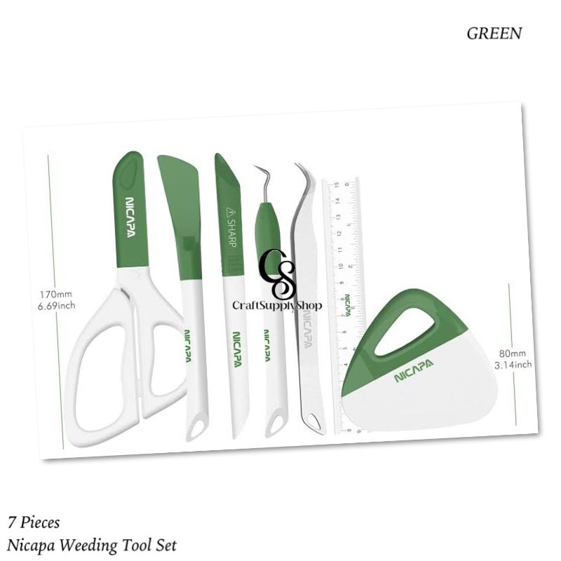 Nicapa Basic Weeding Tool Set – Green (2) Nicapa Basic Weeding Tool Set - Green
