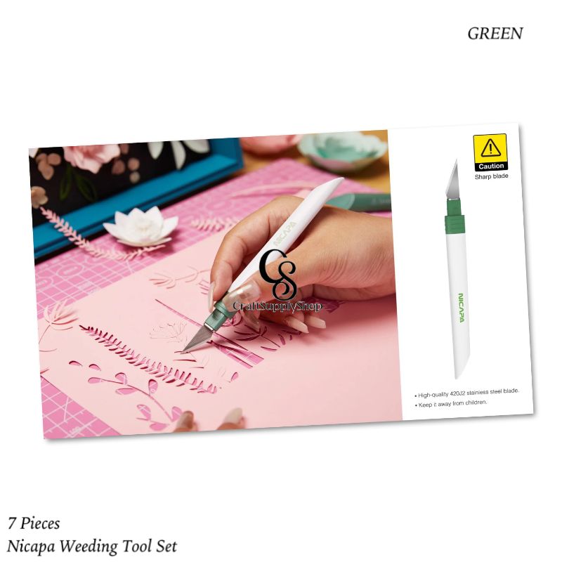 Nicapa Basic Weeding Tool Set – Green (5) Nicapa Basic Weeding Tool Set - Green