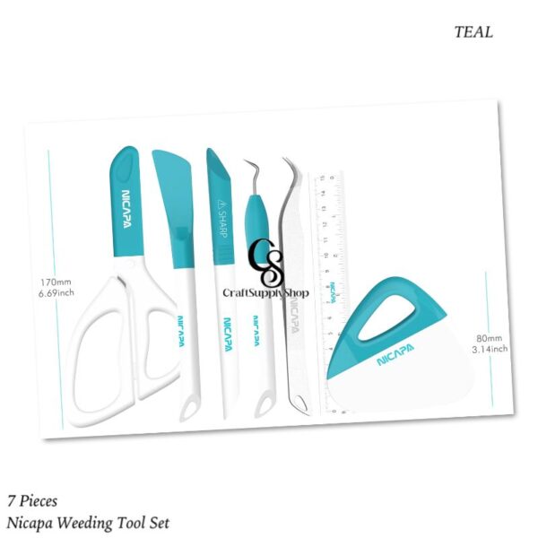 Nicapa Basic Weeding Tool Set - Teal