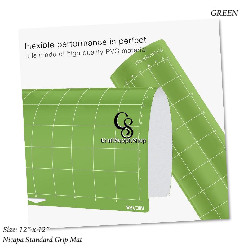 Nicapa Green Cricut Cutting Mats (5) Nicapa Green 3 pack Clear Cricut Cutting Mats