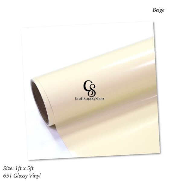 Beige Oracal 651 Permanent Glossy Vinyl