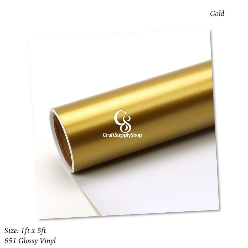 Glossy Gold Oracal 651 Permanent Vinyl - CraftSupplyHQ