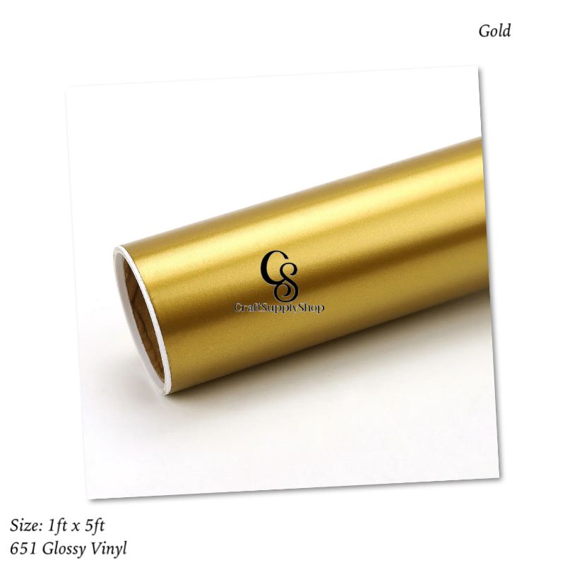 Glossy Gold Oracal 651 Permanent Vinyl - CraftSupplyHQ