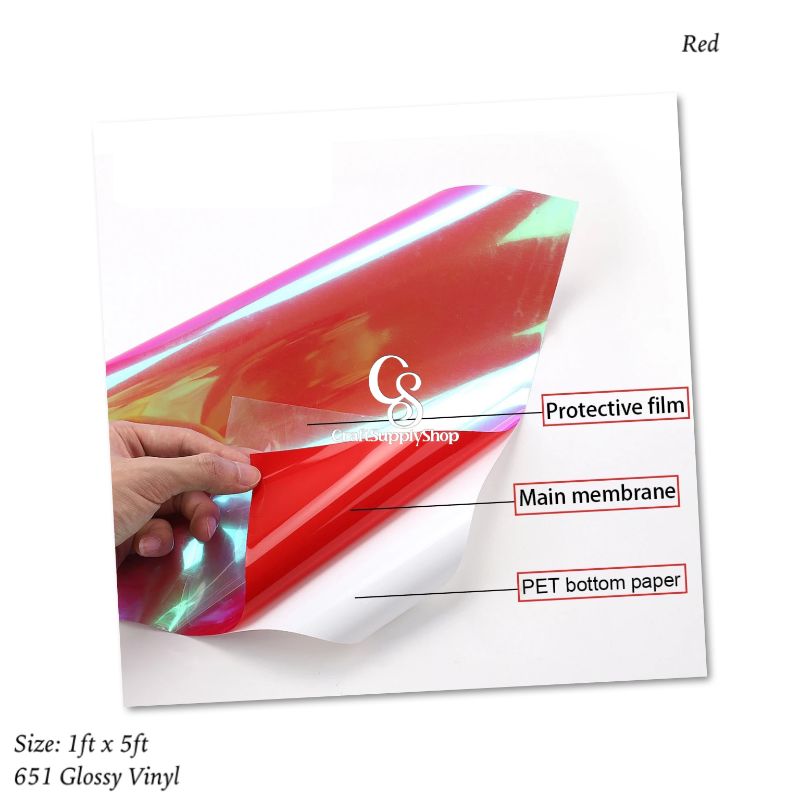 Glossy Red Oracal 651 Permanent Vinyl CraftSupplyHQ