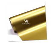 Matte Permanent Vinyl for Cricut Silhouette Brother Siser 12inches by 5ft Permanent Vinyl for Craft Projects, Color Adhesive Vinyl for Cricut, Silhouette Cameo Gold