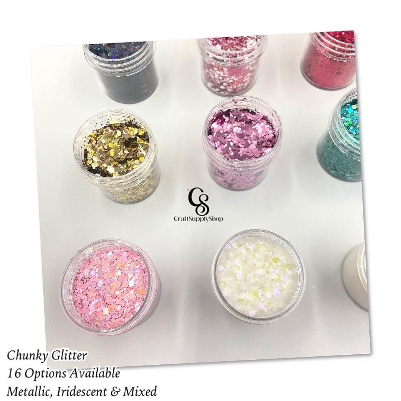 PM382 Pink pearl matte chunky glitter (3) Chunky Glitter