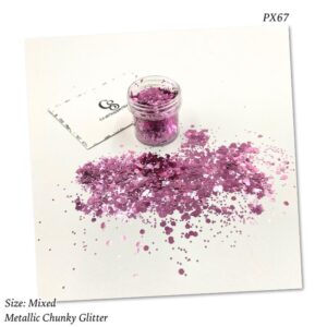 PX67 Pink Mixed Metallic Chunky Glitter