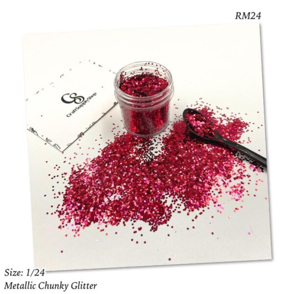 RM24 RED Chunky glitter