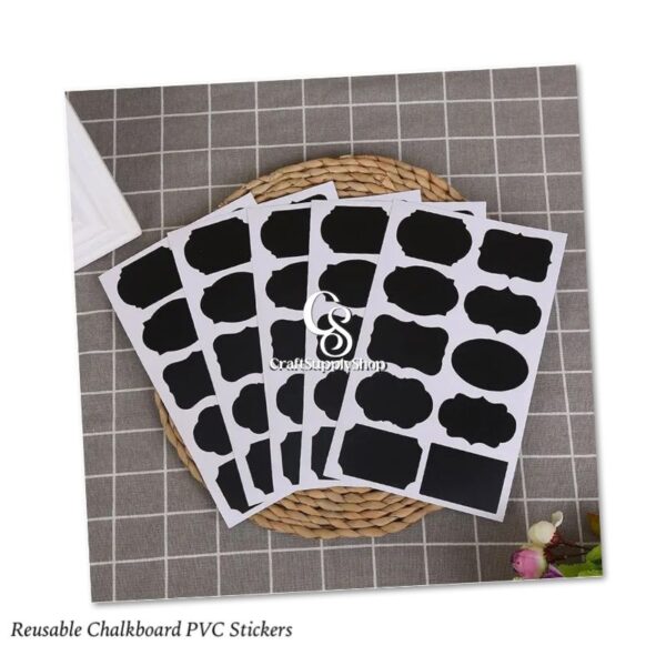 Reusable Chalkboard PVC Stickers