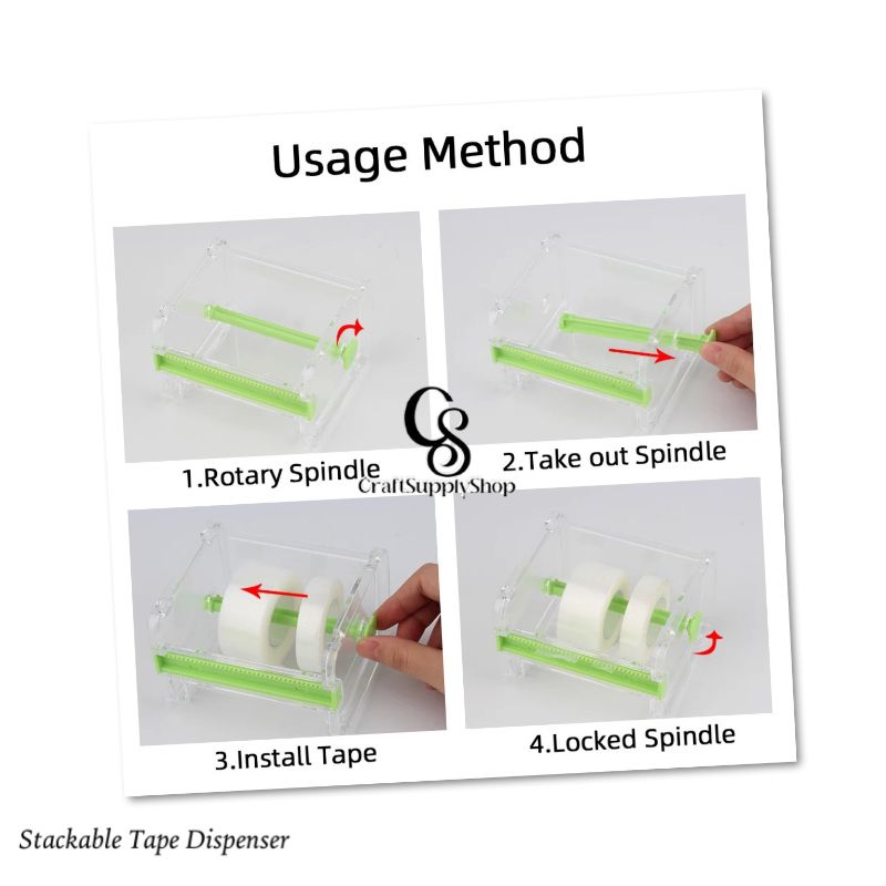 Stackable Washi Tape Dispenser (3) Stackable Washi Tape Dispenser