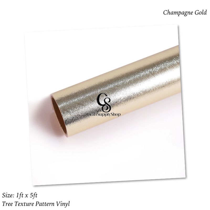 Texture Vinyl - Tree pattern Champagne Gold