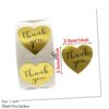 Thank you Heart Gold Foil Sticker Roll