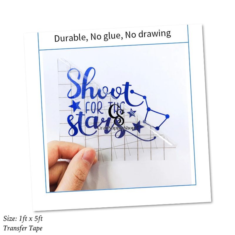 Transfer Tape – Gray Square Liner (4) Transfer Tape - Gray Square Liner