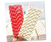 Hearts Paper Straws